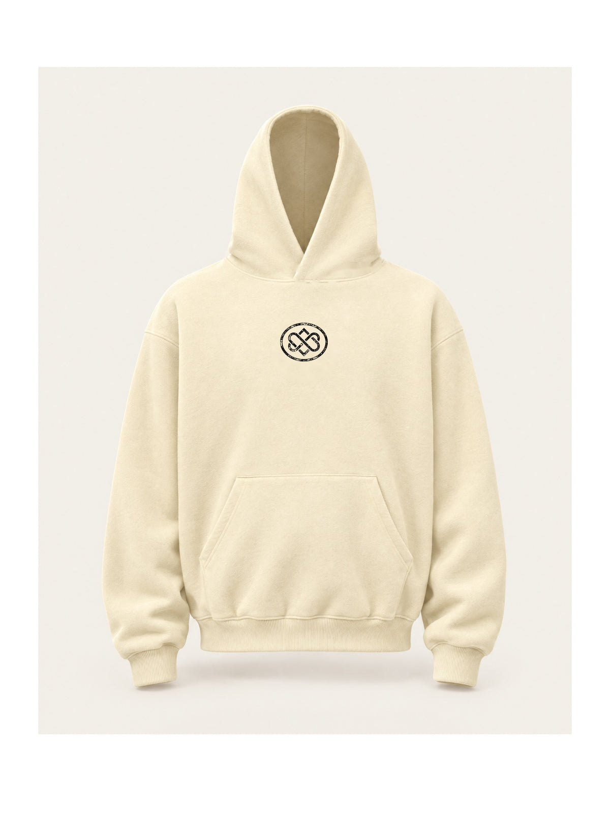 Hushed Hoodie Beige, voorkant