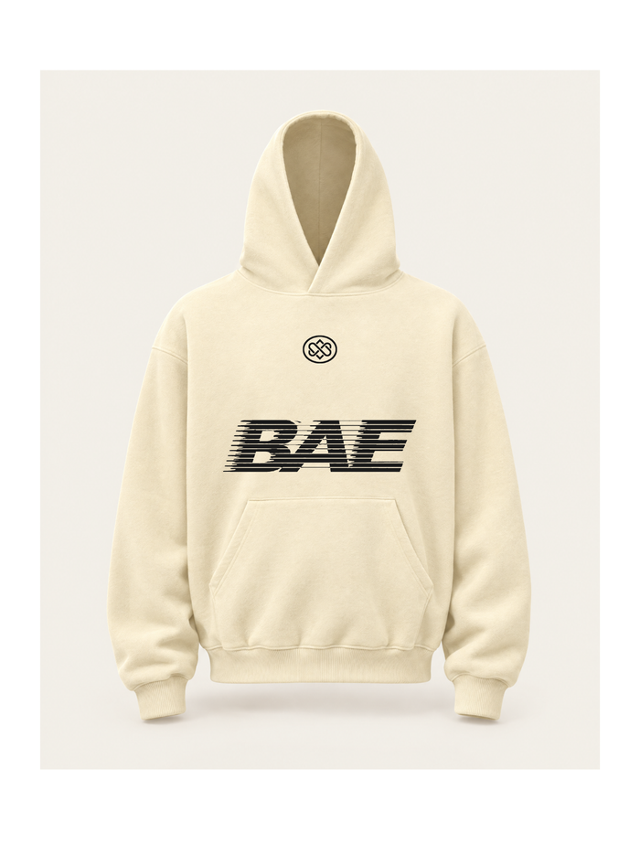 Speedline Hoodie — Beige, voorkant