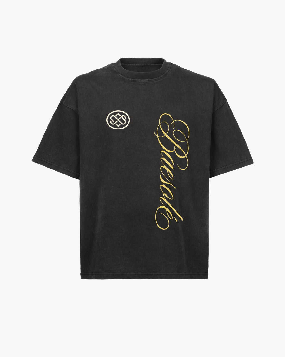 PDP:D03:VBLK:BOX:FRONT|Cursive — Vintage Black Box-fit, front