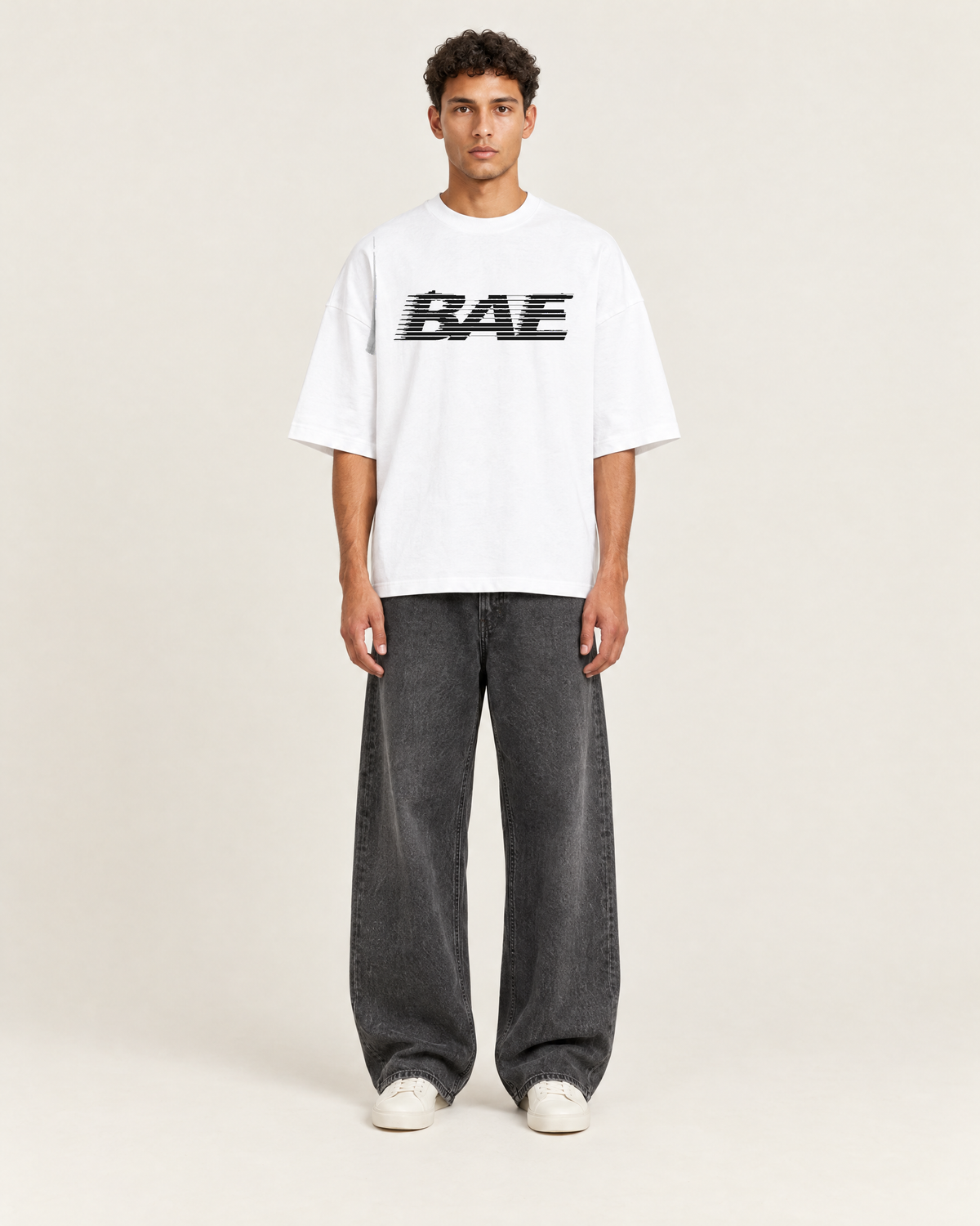 Speedline T-shirt Wit op model, voorkant
