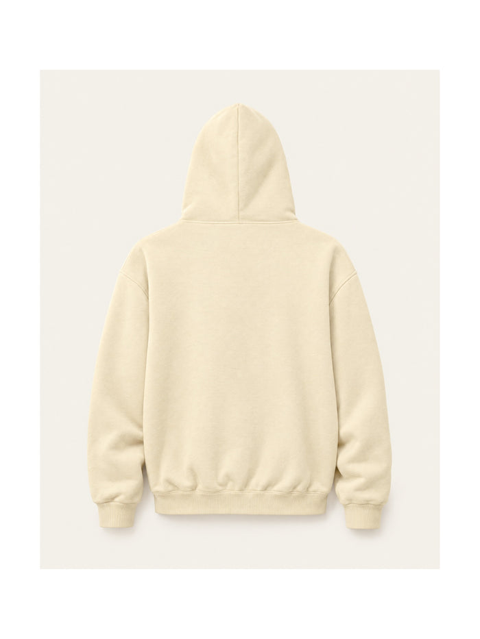 Hushed Hoodie Beige, achterkant