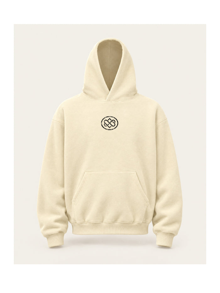 Hushed Hoodie Beige, voorkant