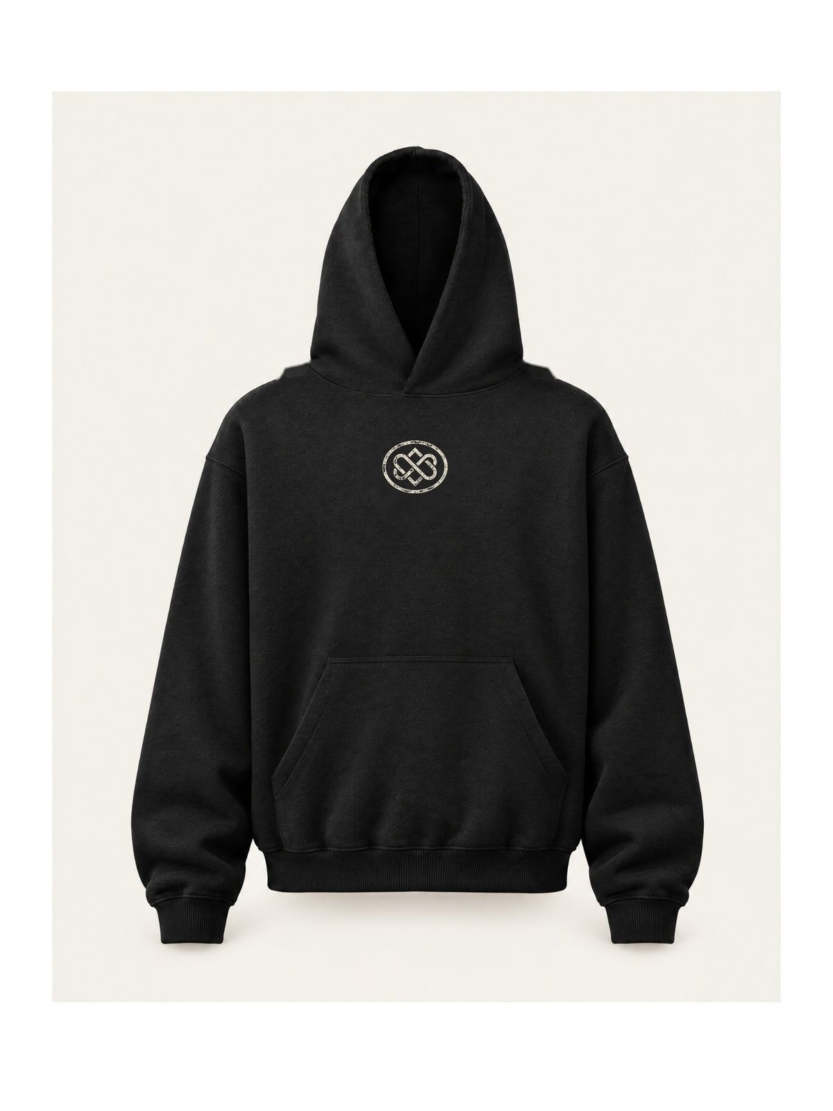 Hushed Hoodie Black, voorkant