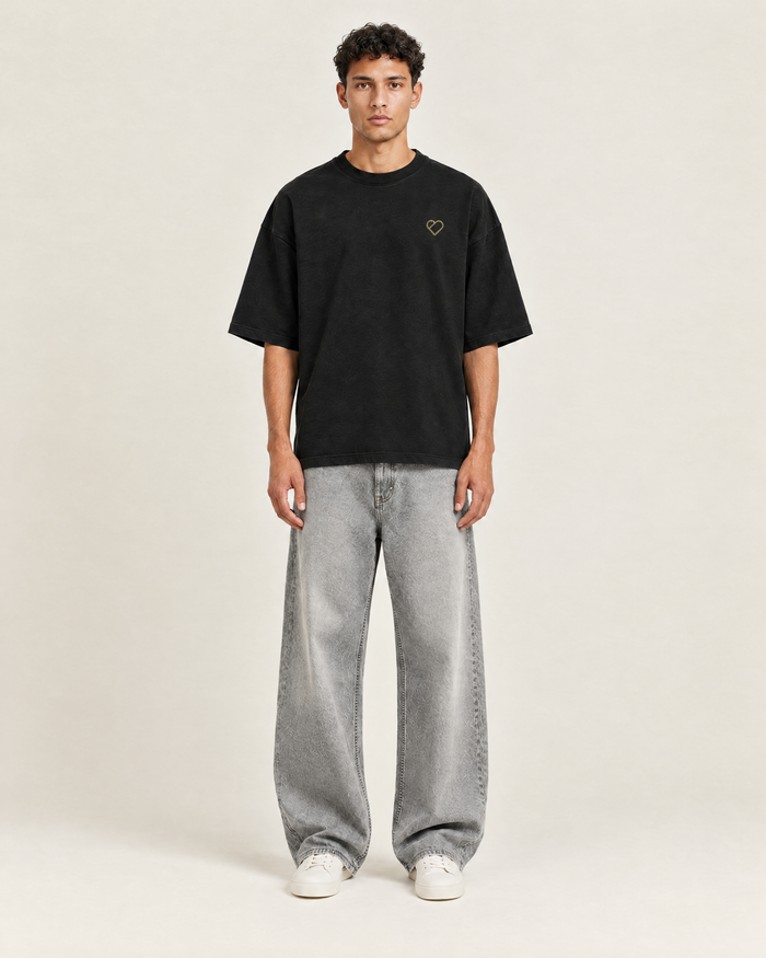 Pulse T-shirt Zwart op model, voorkant